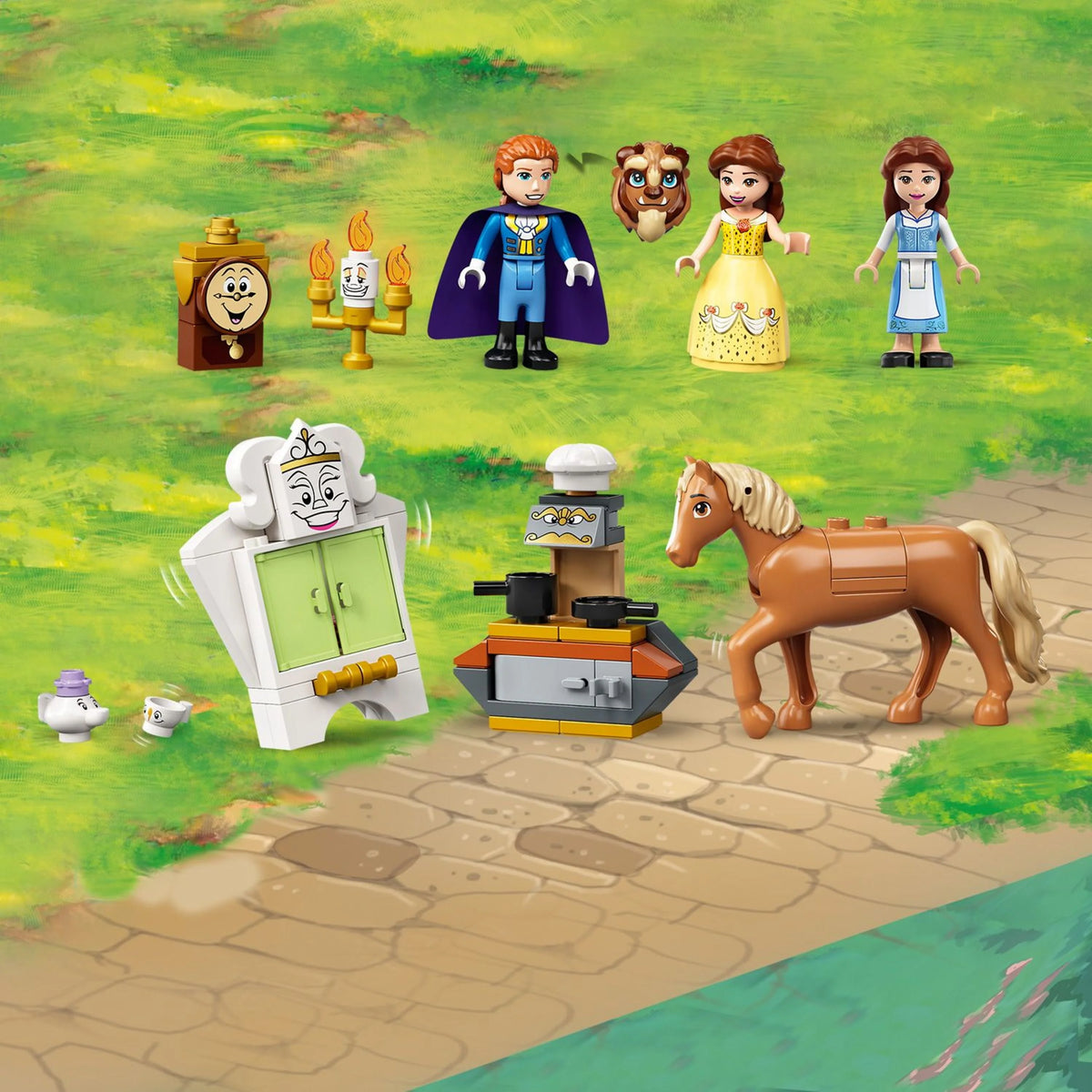 Building Toys with Horse Toy and Mini Dolls Y305536