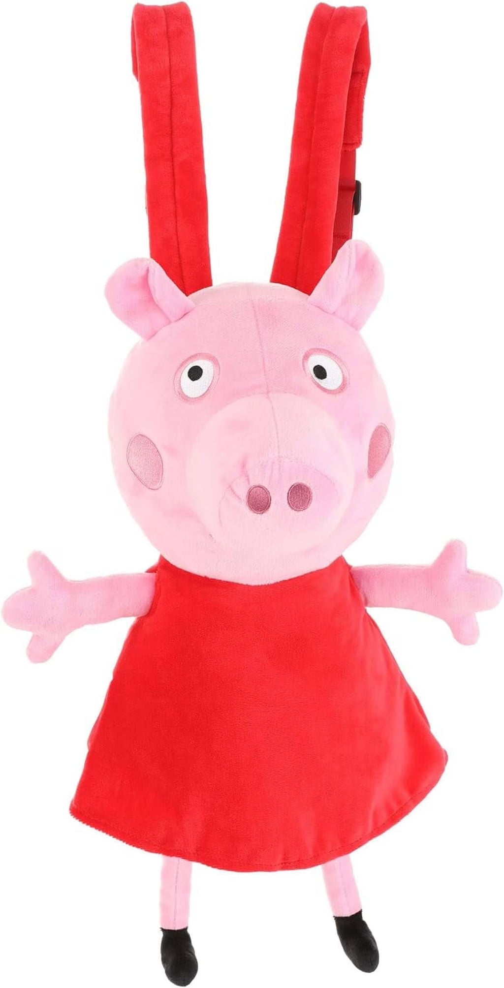 Pink & Red Plush Backpack Stuffed Toy Animal with Zipper Pocket 15" G258