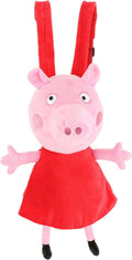 Pink & Red Plush Backpack Stuffed Toy Animal with Zipper Pocket 15" G258