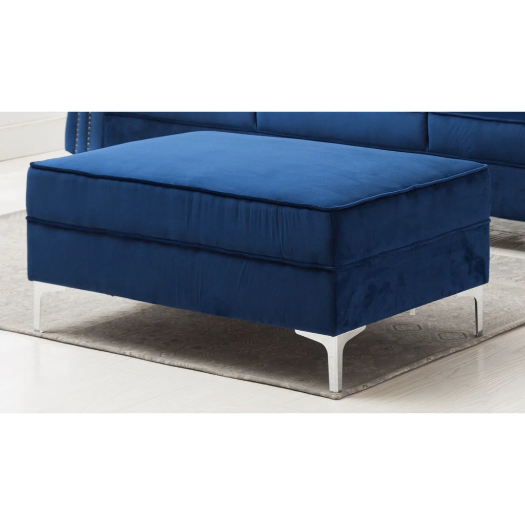 Gray Velvet Sleeper Sectional Sofa C9812