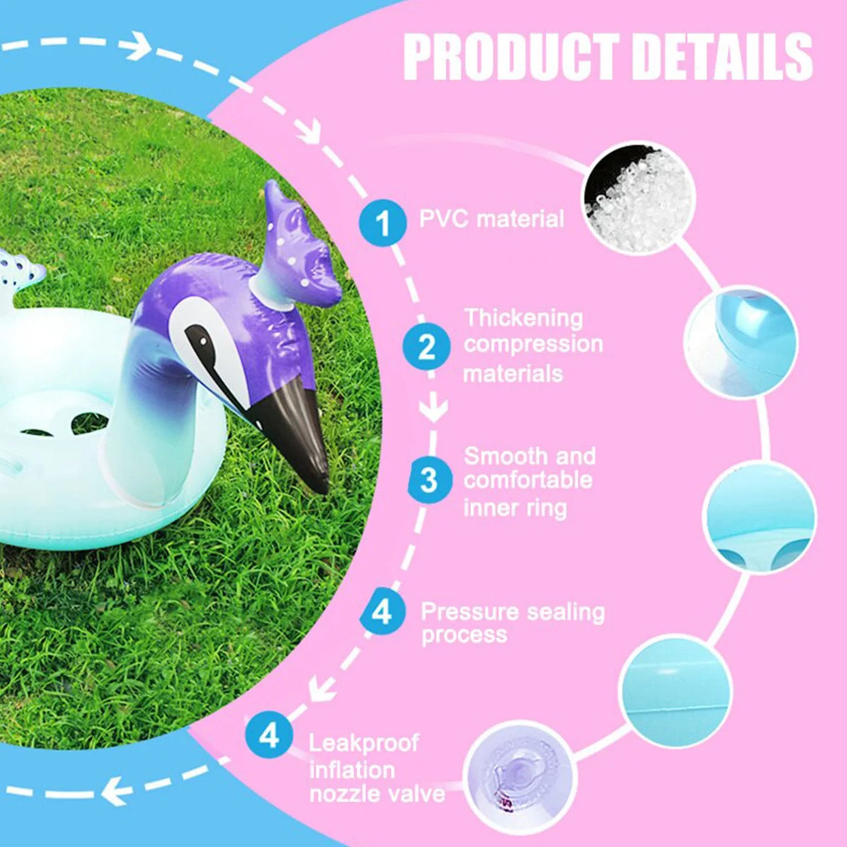 Inflatable Swim Ring Pool Floatie S307