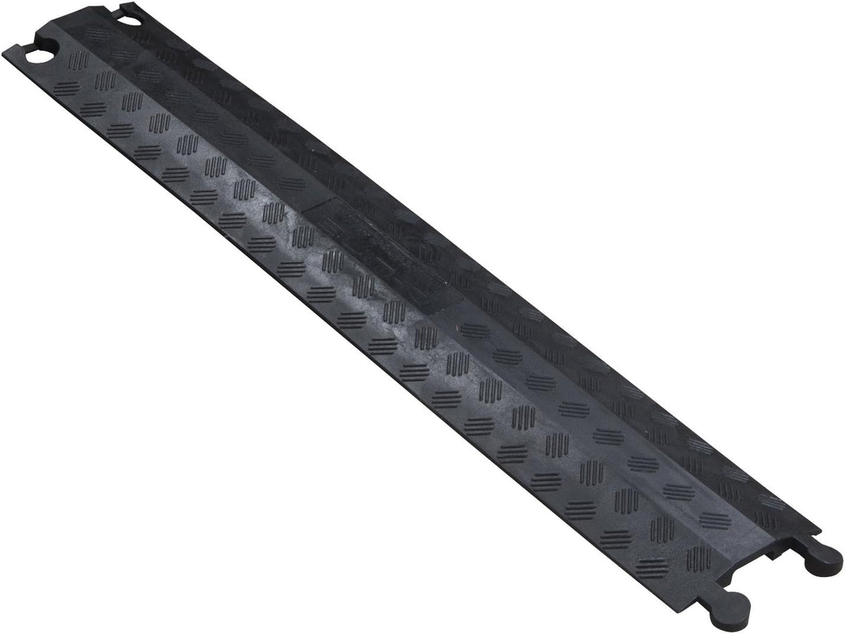 Heavy Duty Single Channel Cable Protector, 30in Length, Black L241287