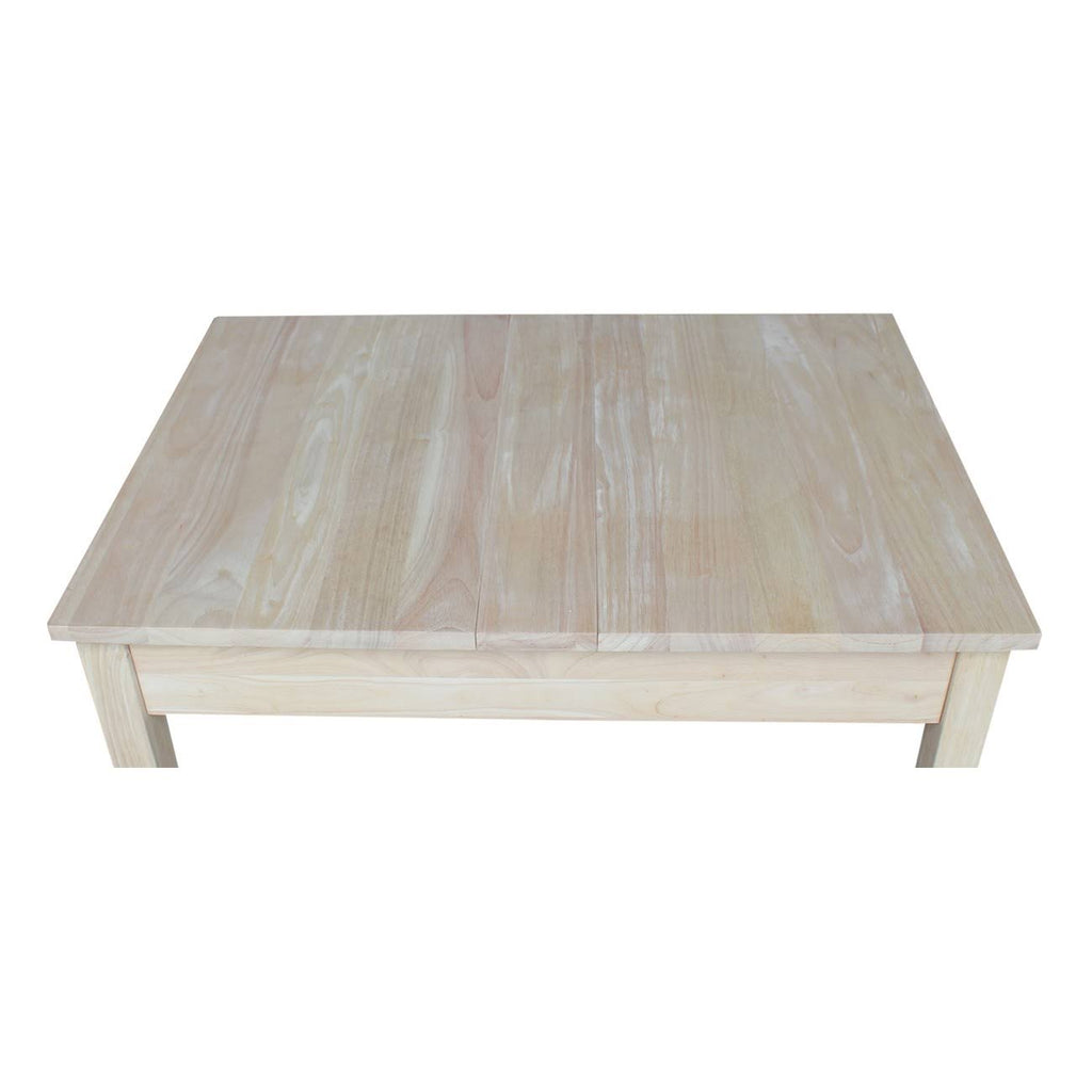 Unfinished Kids' Storage Table with Lift Top I112