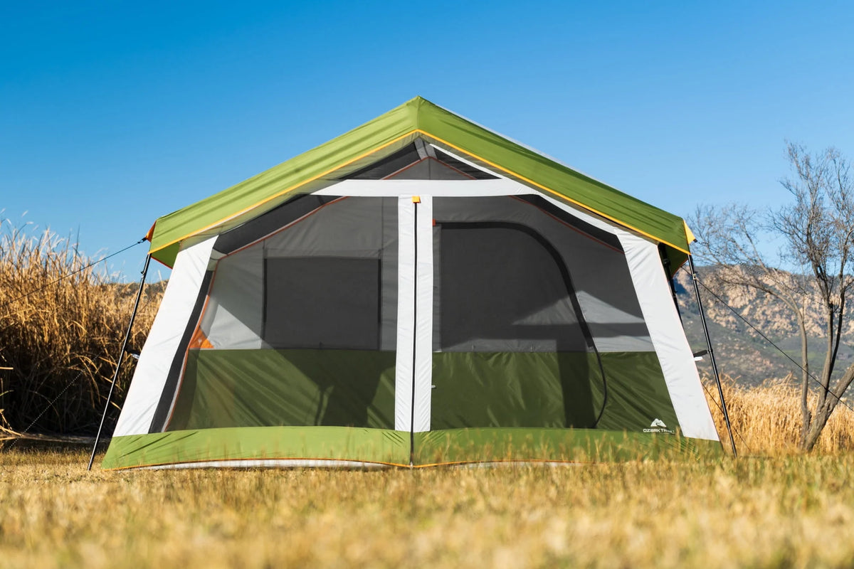 8-Person Cabin Tent with Screen Porch, Green Q71794