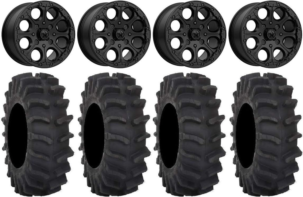 14 Wheels Black Tires 4x156 Bolt Pattern Lug Kit C20399