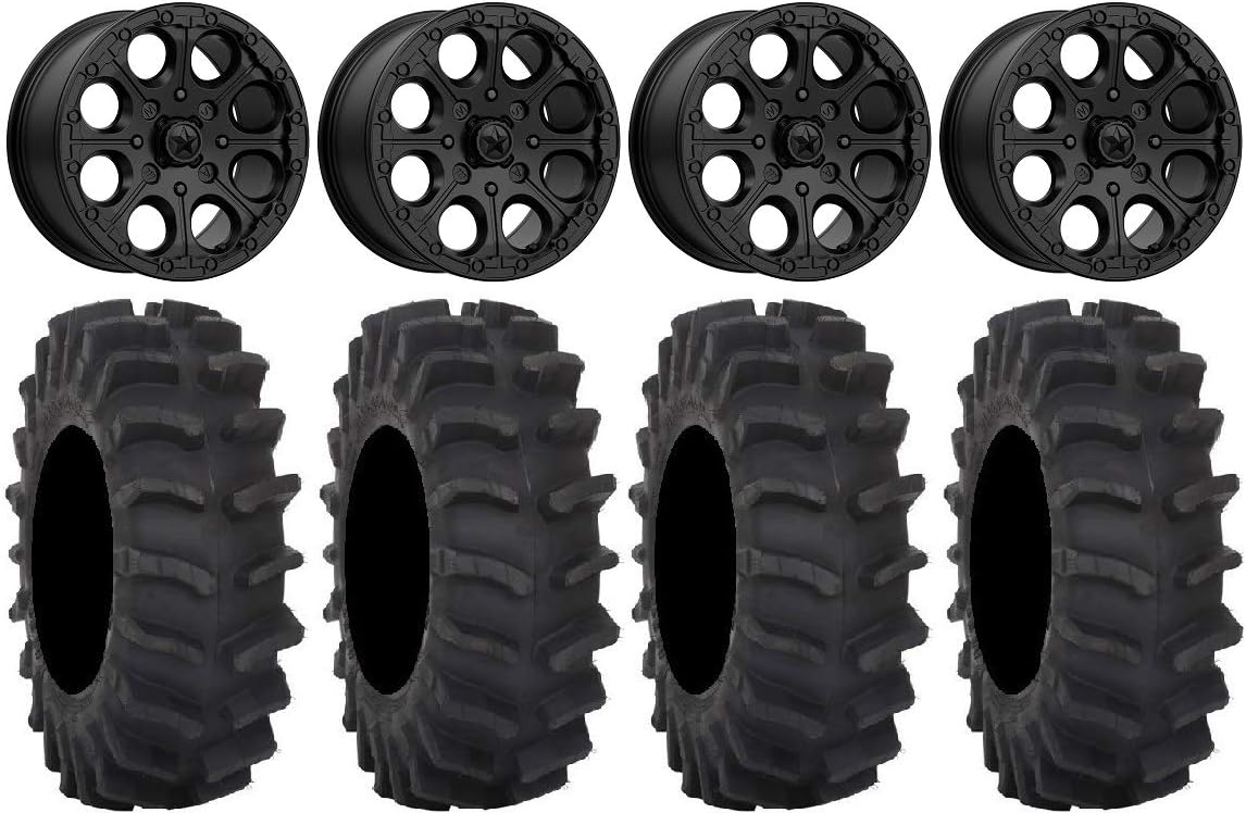 14 Wheels Black Tires 4x156 Bolt Pattern Lug Kit C20399