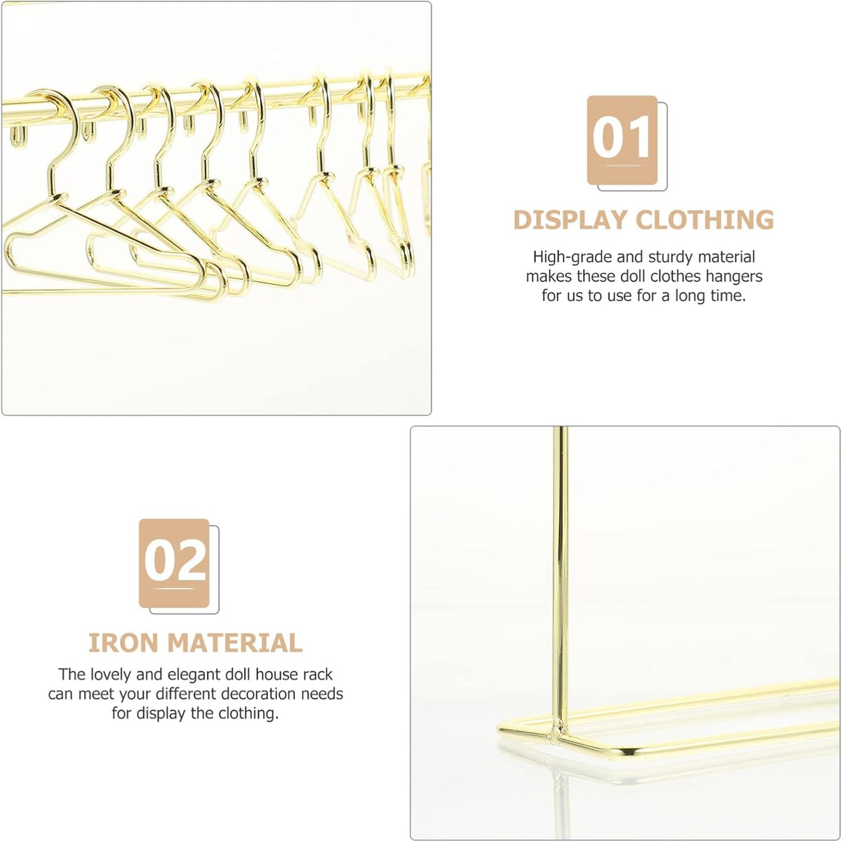 Golden Doll Clothes Hanger Display Rack E41303