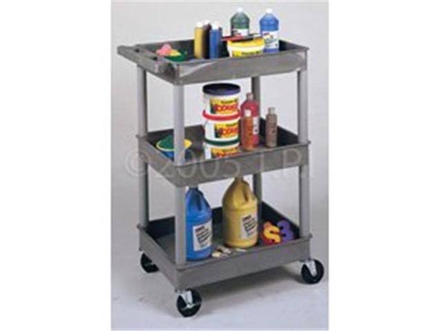 3 Shelf Gray Tub Cart G7098