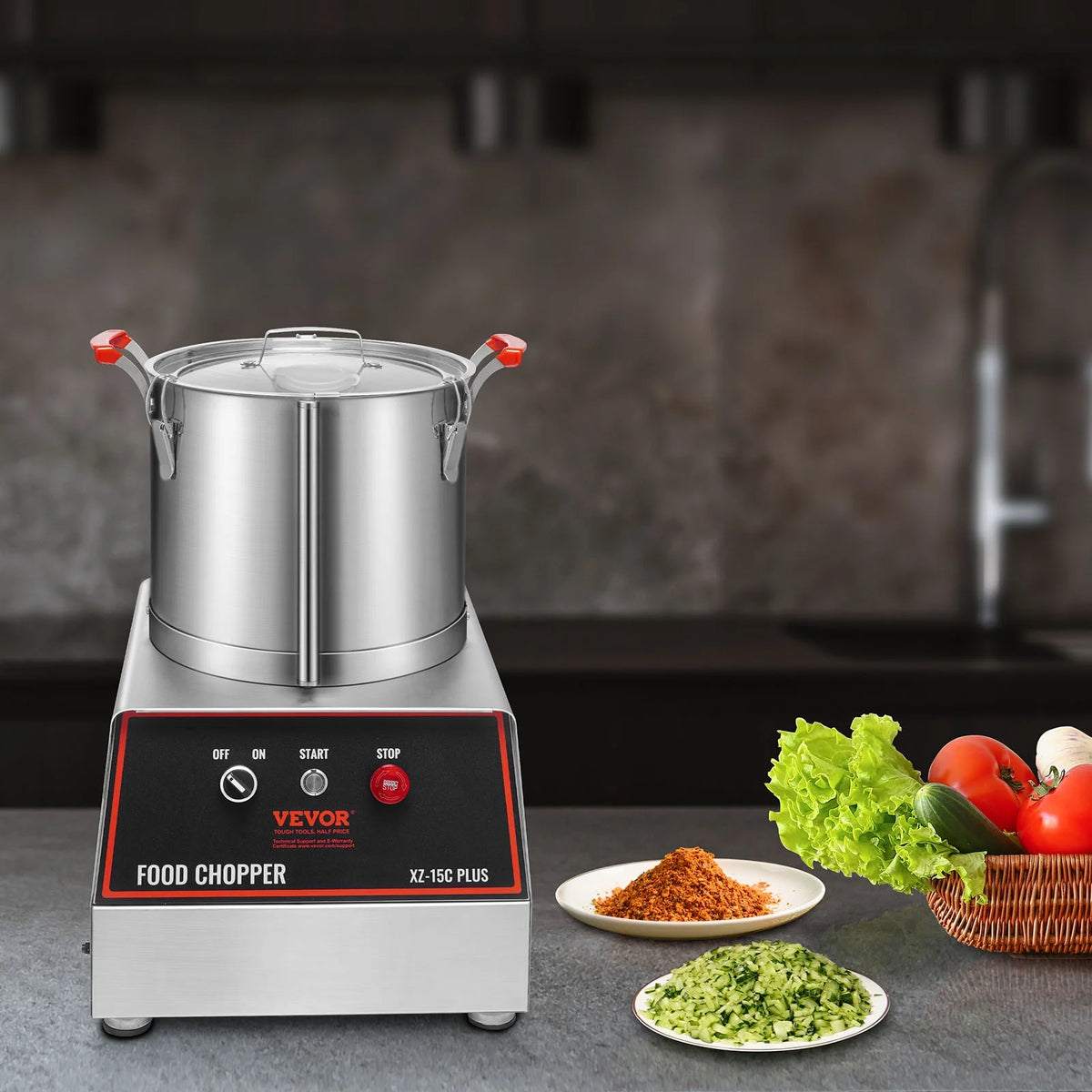 1400W 16 Quart Stainless Steel Food Processor Z30342