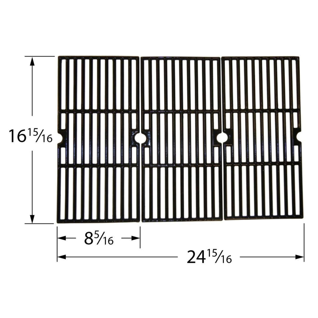 Set of 3 Matte Cast Iron Cooking Grid R501