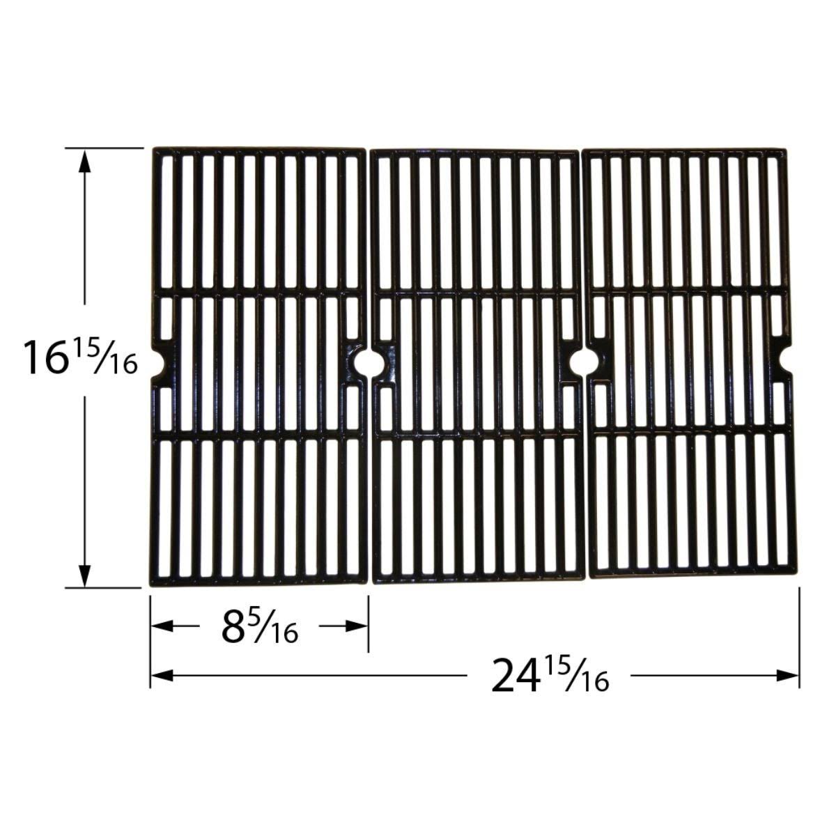 Set of 3 Matte Cast Iron Cooking Grid R501
