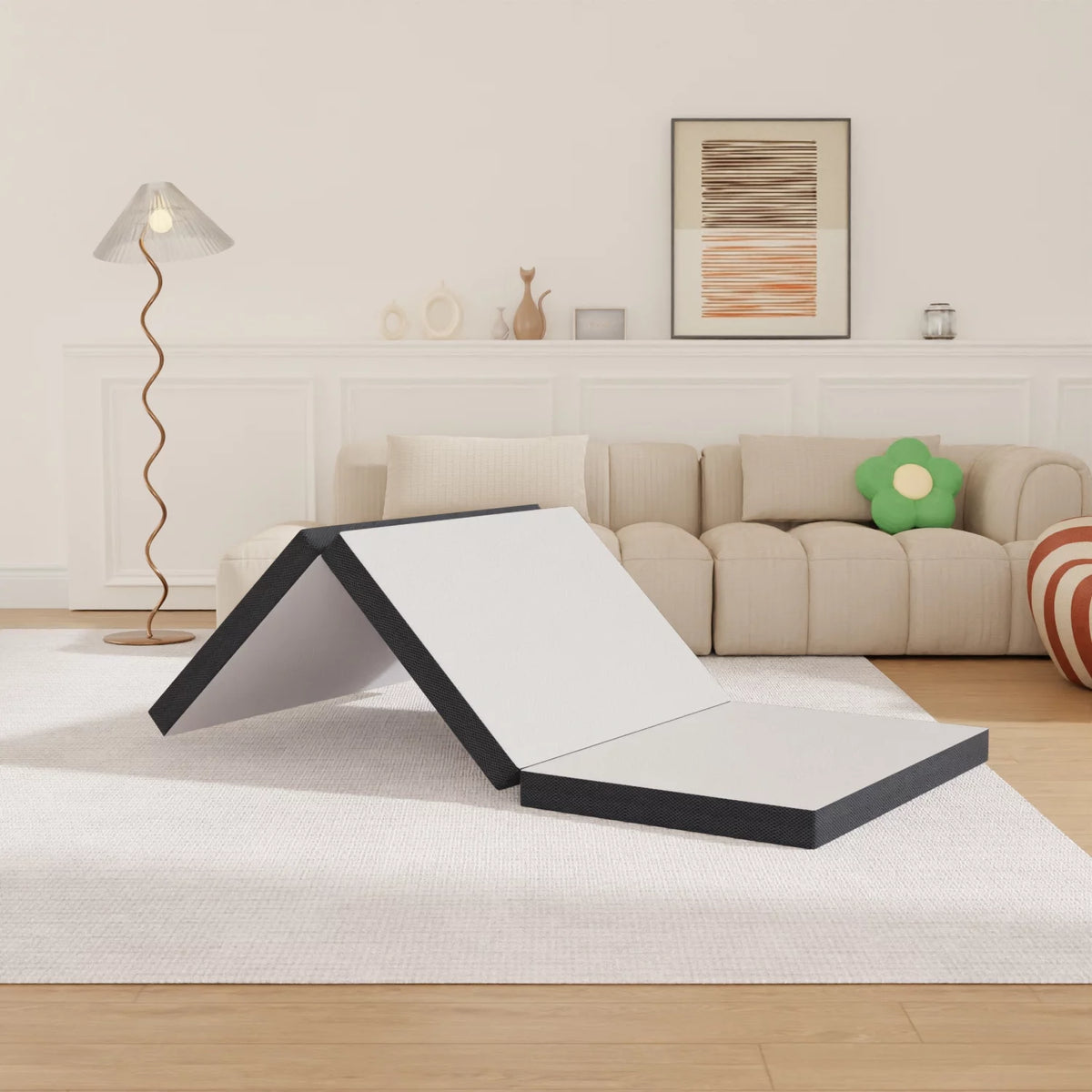 3 Inch Foldable Queen Mattress with Washable Cover H5902