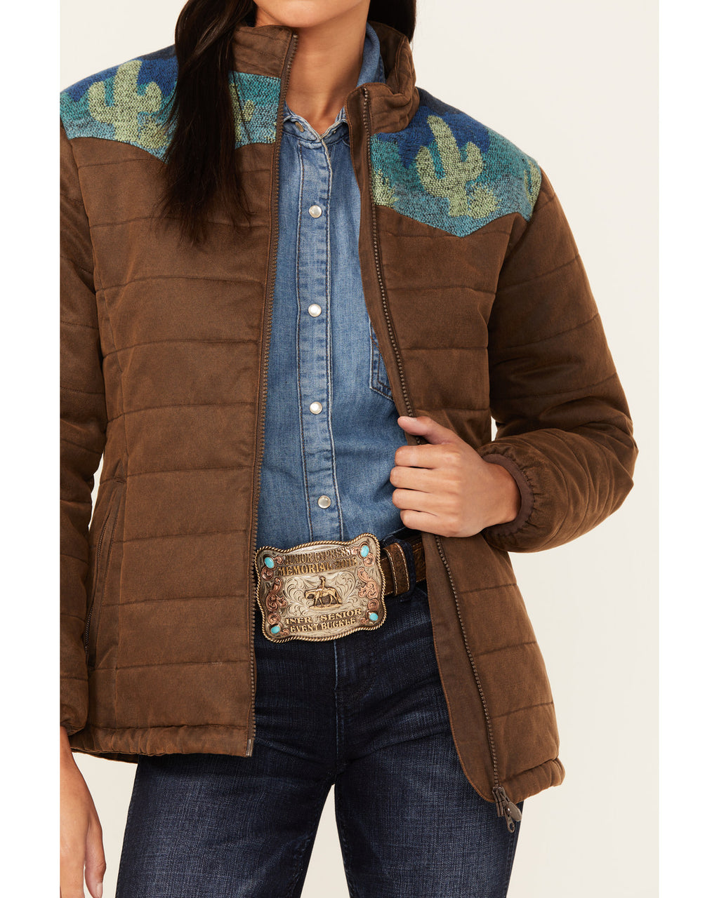 Brown X-Large Puffer Jacket Z54634