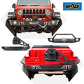 Rock Crawler Front Bumper with Tire Carrier Combo for Wrangler JL B961826