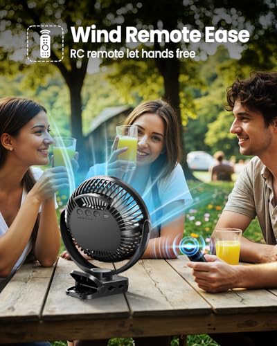 24000mAh 8-inch Portable Rechargeable Clip on Fan O2362