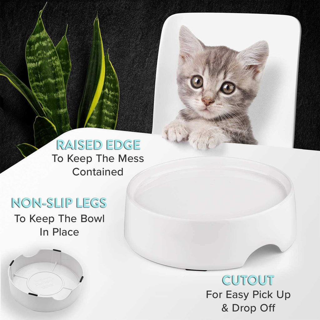 Non Slip Raised Cat Food Bowl Stand E40533
