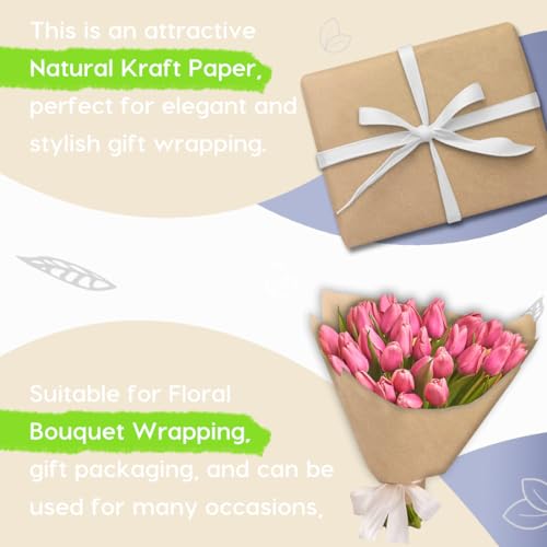 Brown Kraft Craft Paper Roll 70GSM 50LB O432