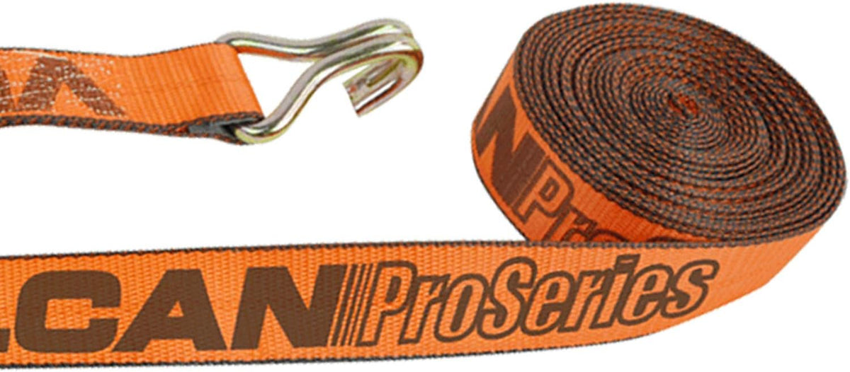 Ratchet Strap with Wire Hooks, 2 Inch x 27 Foot, 3,300 Pound Safe Working Load, Pack of 2 C79286