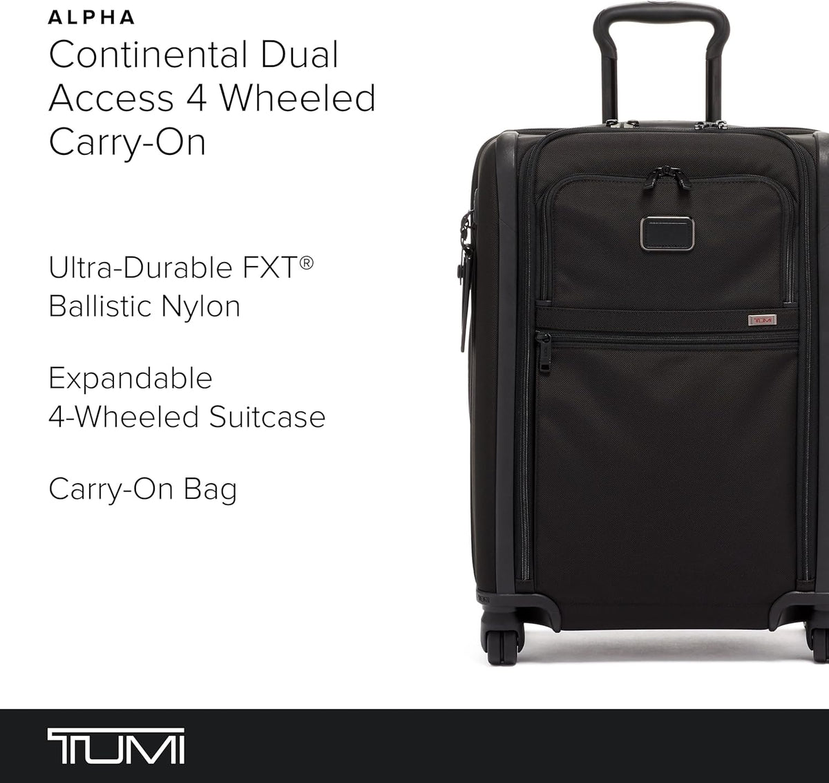 Black 4-Wheeled Carry-On Luggage I493298