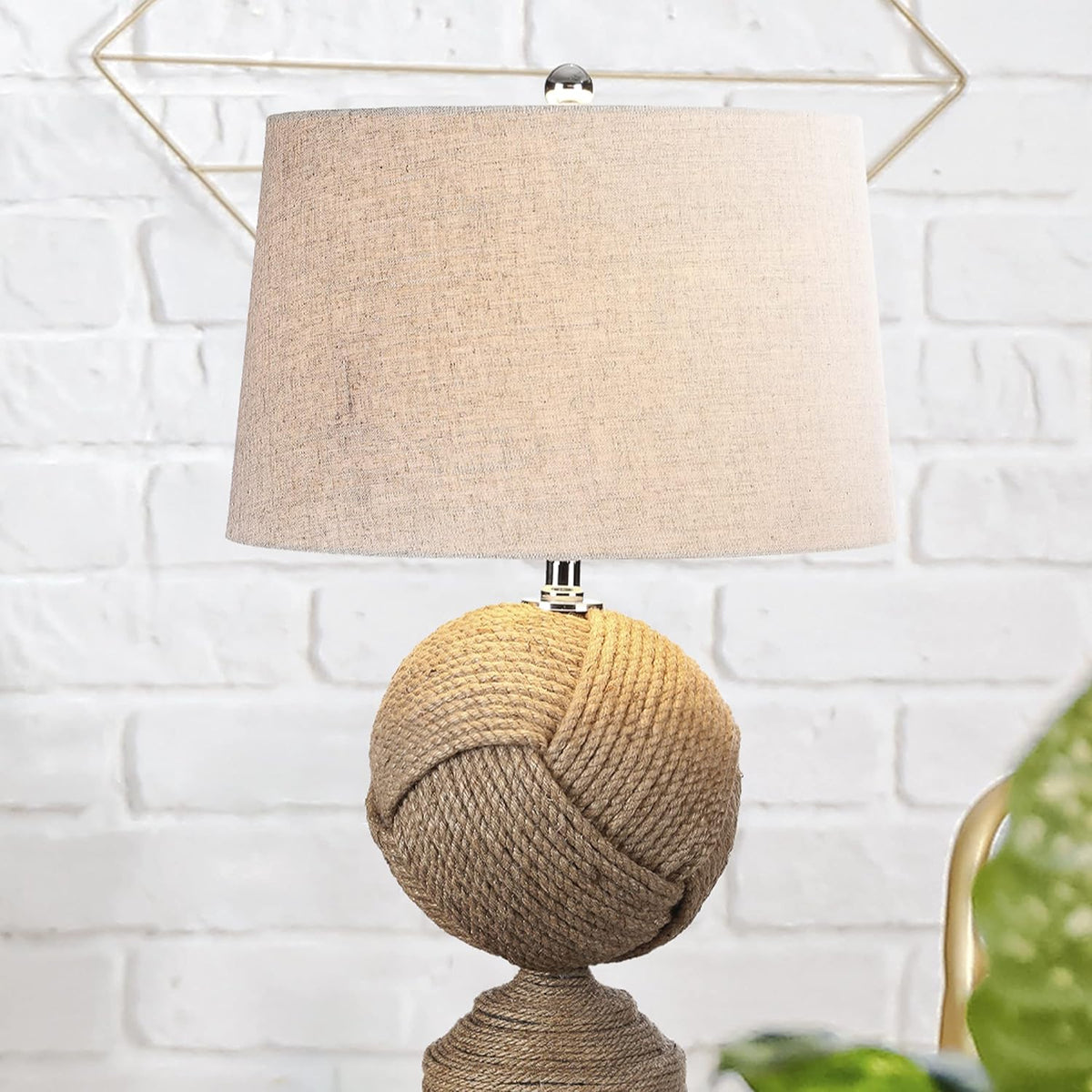 Brown Knotted Rope LED Table Lamp F6555