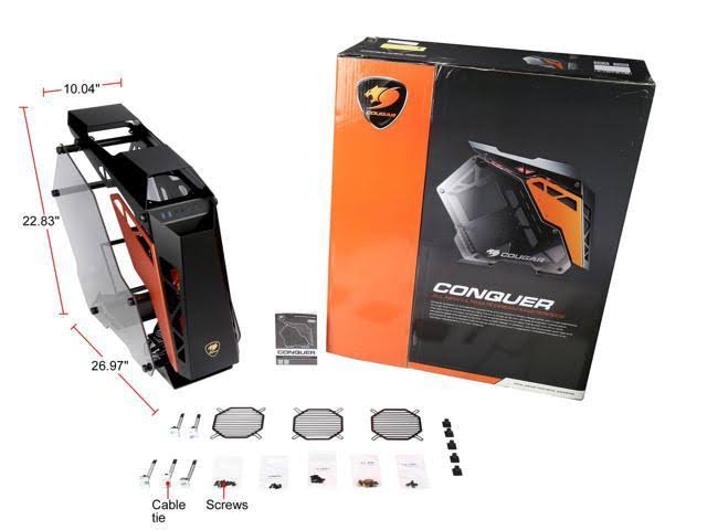 Aluminum ATX Mid Tower Tempered Glass Gaming Case with LED Fan S6074