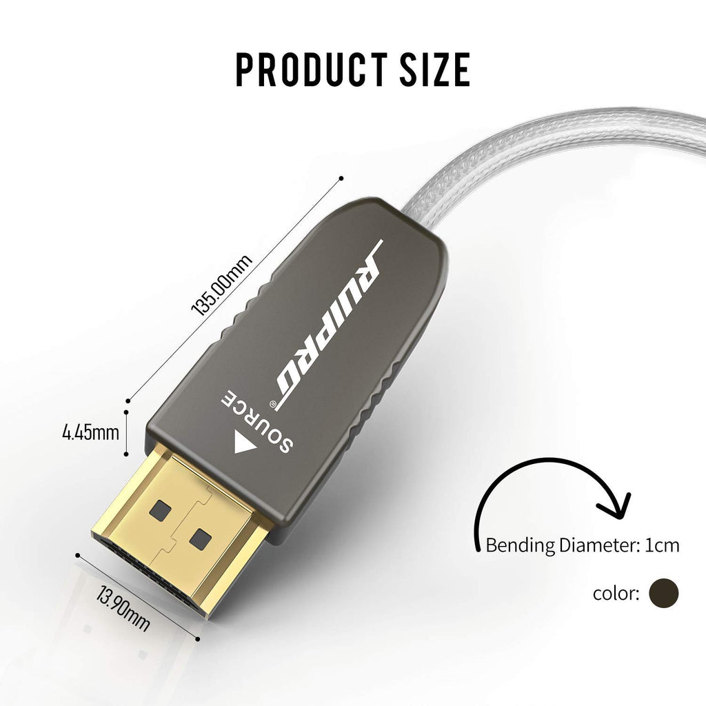 HDMI Ultra Thin Fiber Optic Cable 80ft 4K 60Hz HDMI 2.0b High Speed 18Gbps H657270
