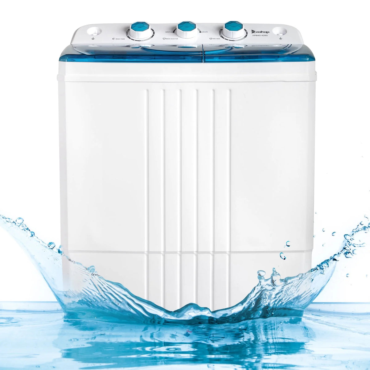 20LBS Portable Compact Twin Tub Washing Machine Washer Dryer, Blue B6629