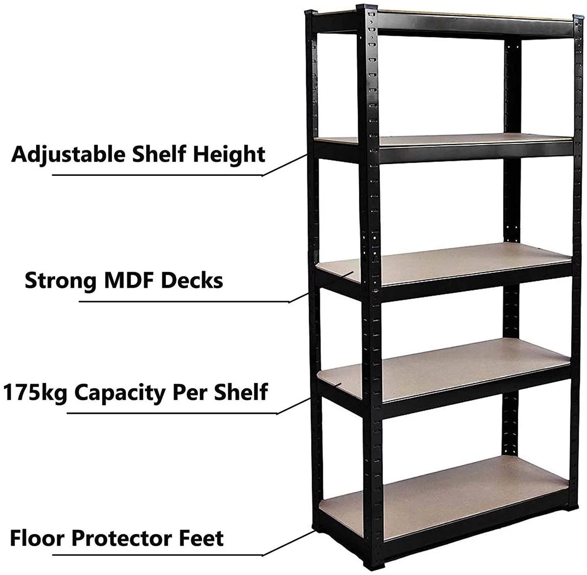 5-Tier Heavy Duty Metal Shelving Storage Unit H9760