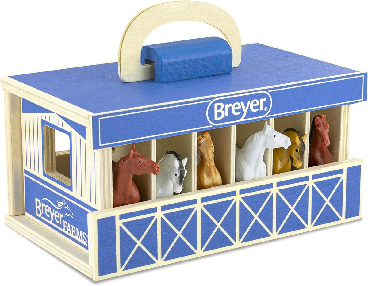 Wooden 19 Piece Playset with 2 Horses 1:32 Scale W1051