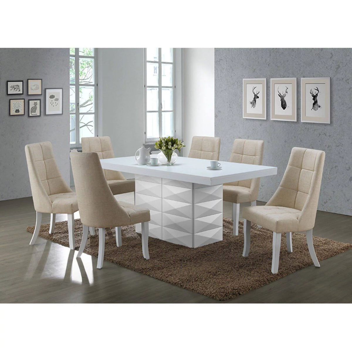 Yellow Vinyl Dining Chairs Set of 2 M4742