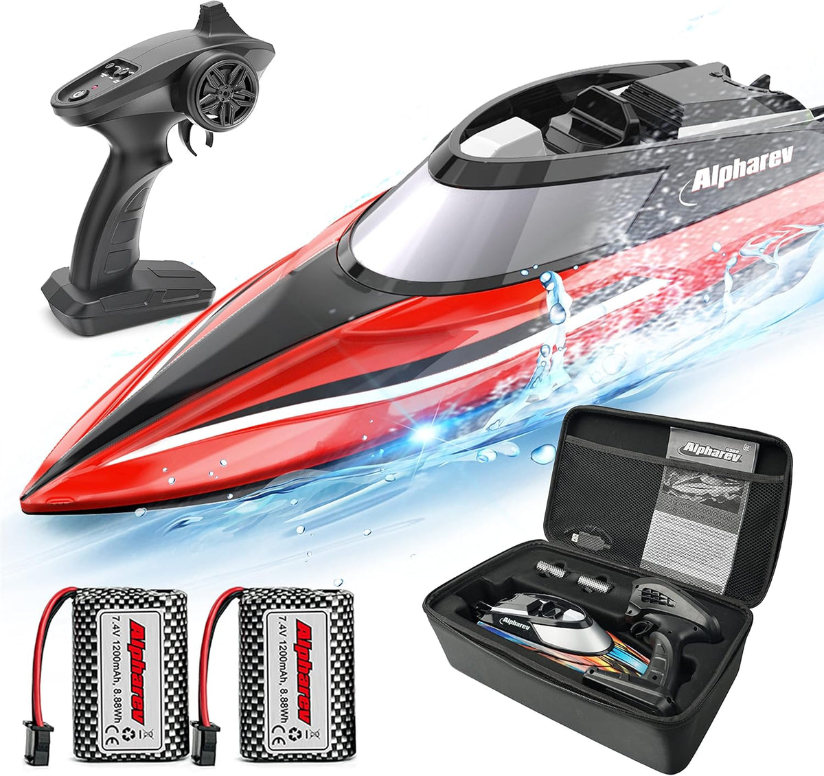 20+ MPH Remote Control Boat with Case S987