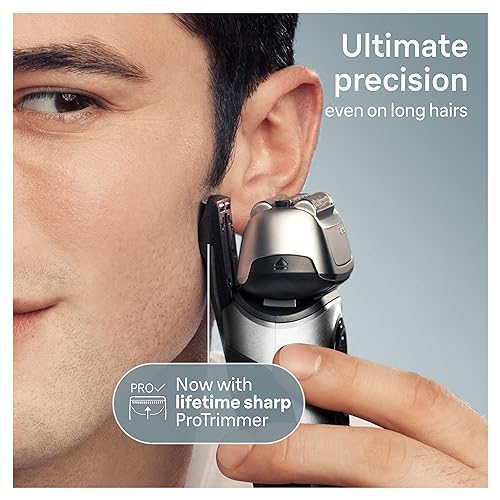 Electric Razor with Shaving Elements & Precision Trimmer, Wet & Dry P12367