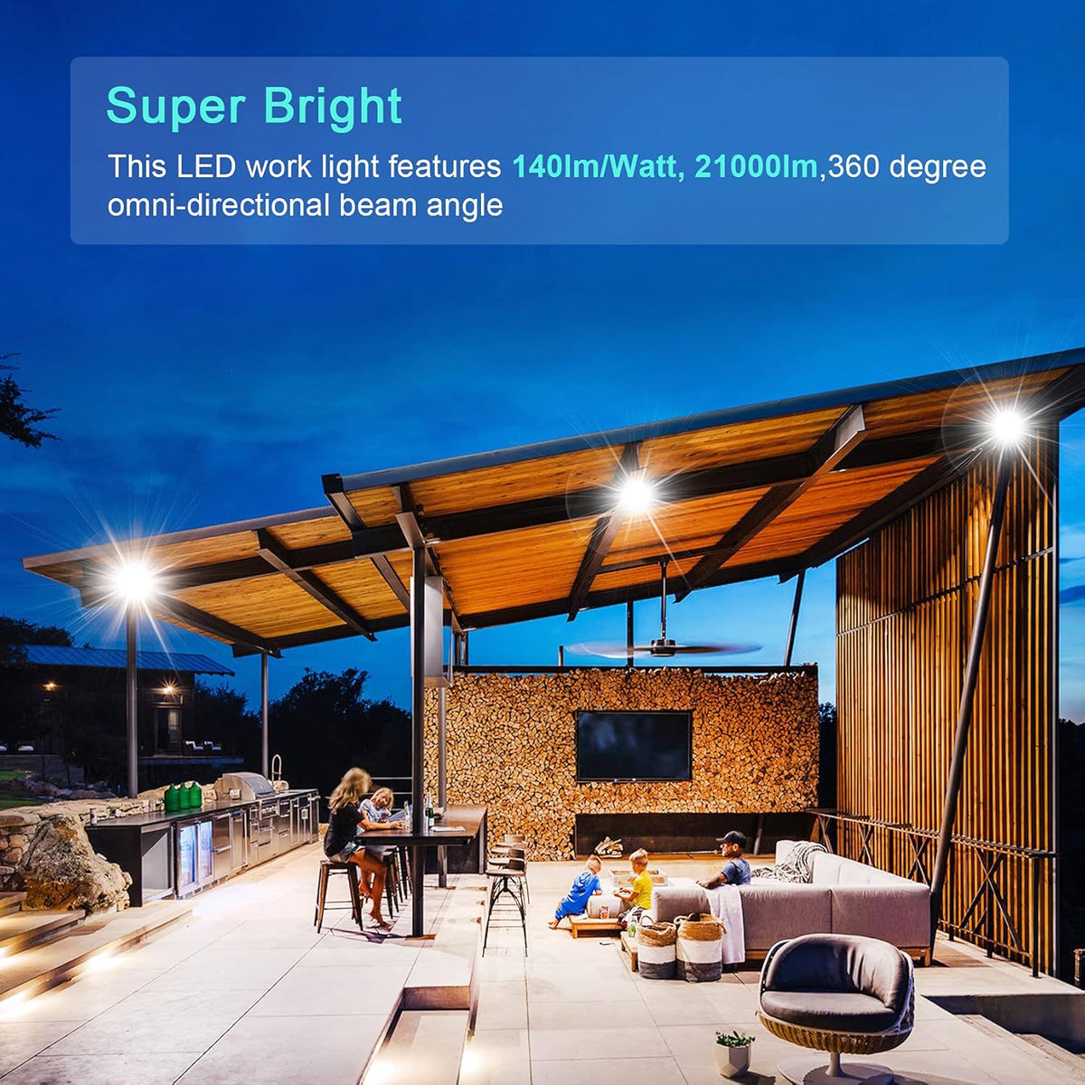 150W LED Portable Hanging Work Light with ON/Off Switch G160819