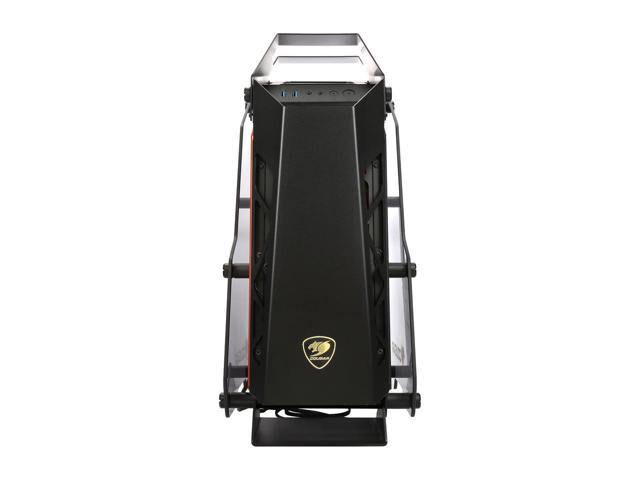 Aluminum ATX Mid Tower Tempered Glass Gaming Case with LED Fan S6074