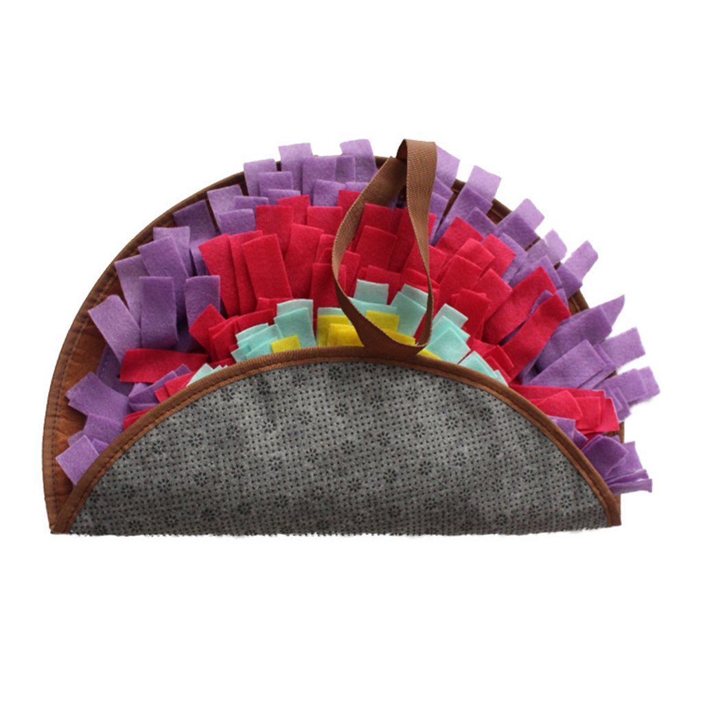 Round Snuffle Mat for Dogs Feeding Pad Interactive Puzzle Toy X360