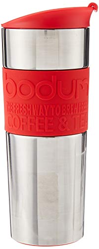 Black 15oz Vacuum Insulated Stainless Steel Travel Press E7351