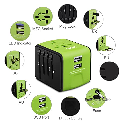 Universal Travel Adapter with UK/US/AUS/EU Plugs and Socket T78660
