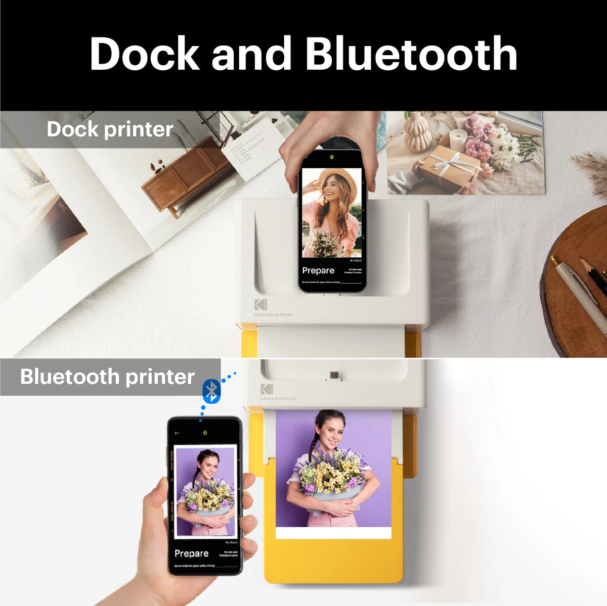 4PASS Instant Photo Printer (4x6 inches) + 10 Sheets J39953