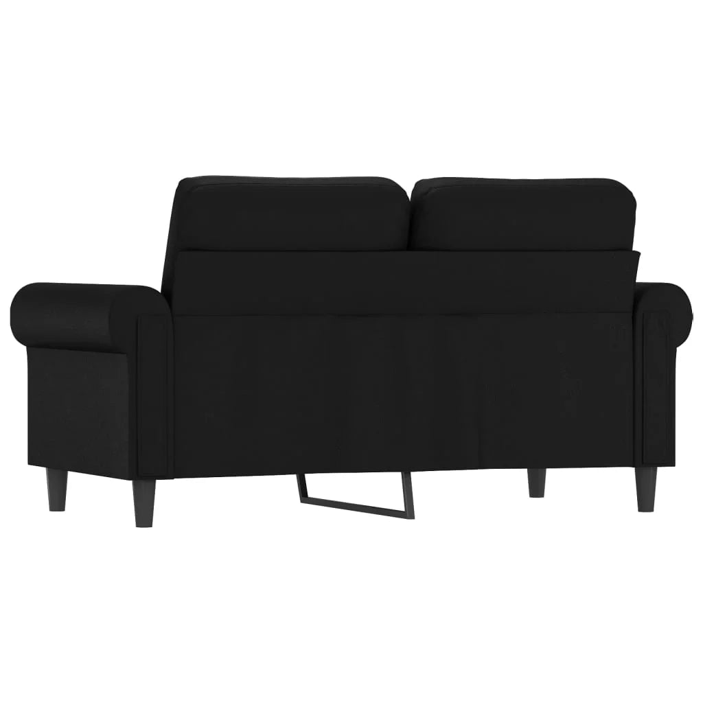 Black Faux Leather 2-Seater Sofa T5844