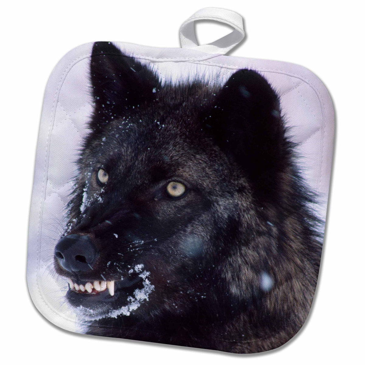 Black Timber Wolf Pot Holder P735