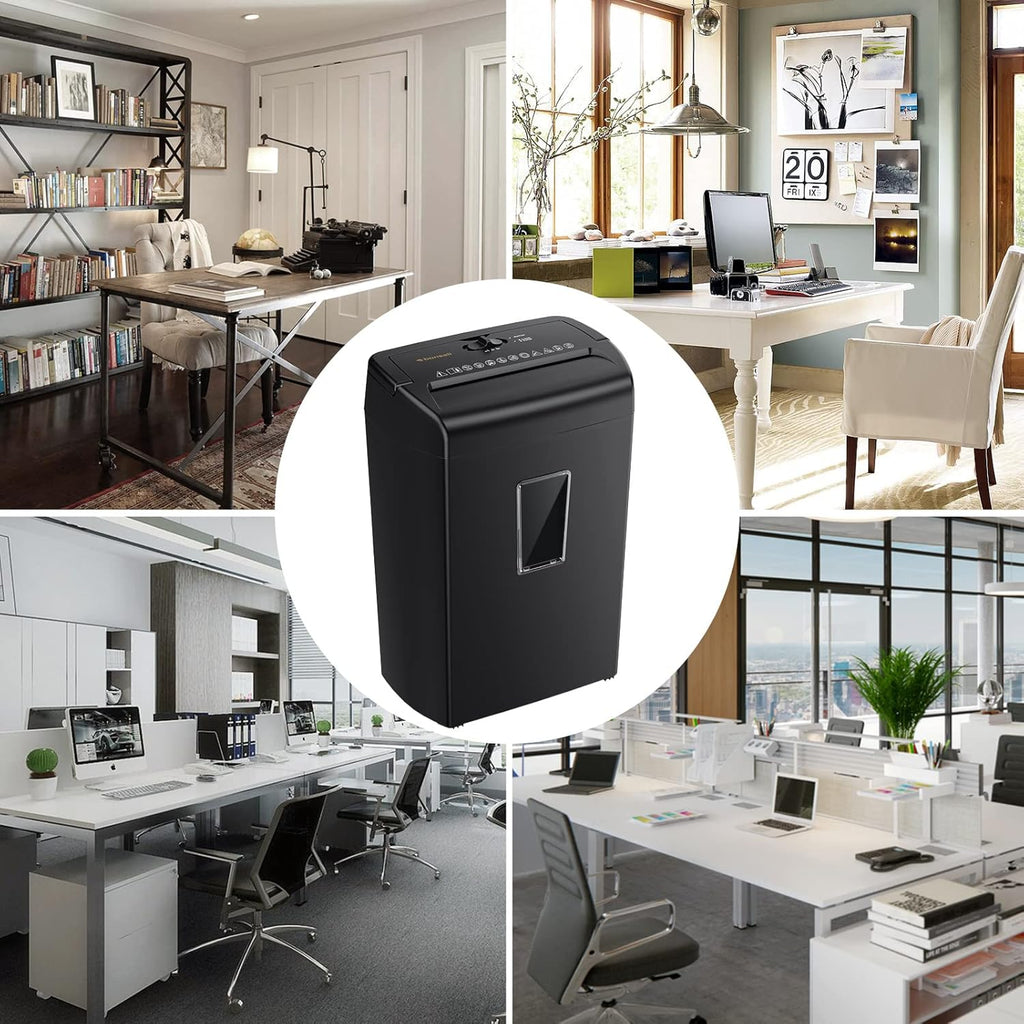 10-Sheet Cross-Cut Paper Shredder with 5.5 Gallons Wastebasket, Black C2353