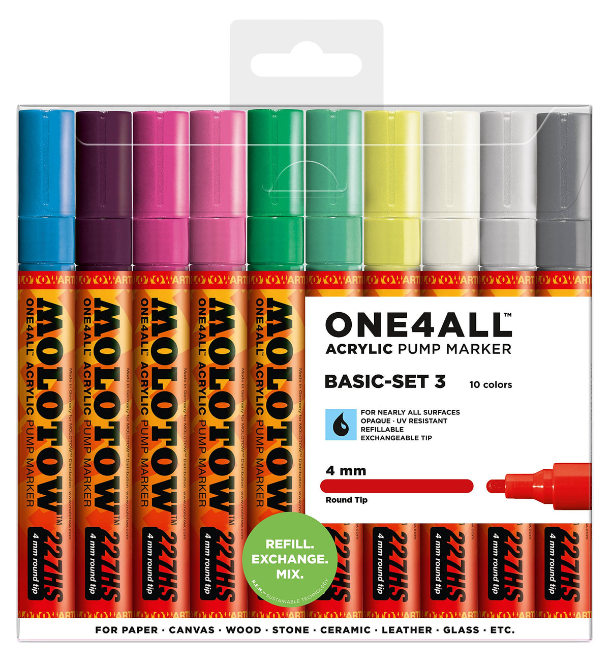 Acrylic Marker Basic Set 10 Colors M9299