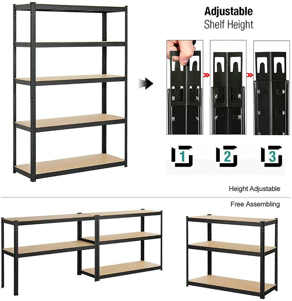 5-Tier Heavy Duty Metal Shelving Storage Unit H9760