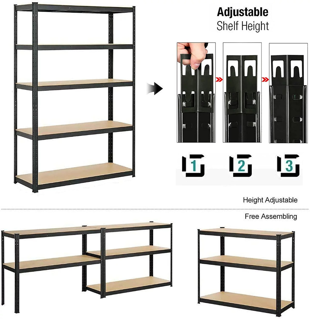 5-Tier Heavy Duty Metal Shelving Storage Unit H9760