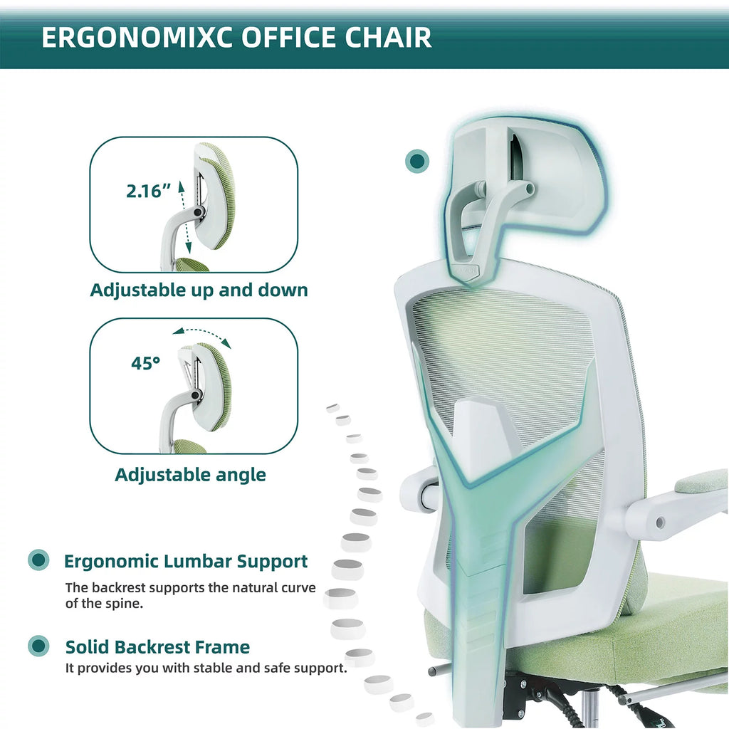 Ergonomic Mesh Office Chair with Lumbar Support E626
