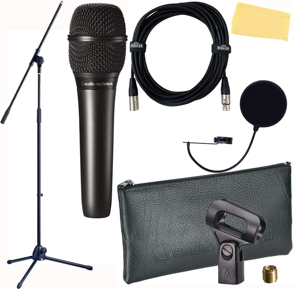 Cardioid Condenser Handheld Microphone Bundle with Boom Stand I52033