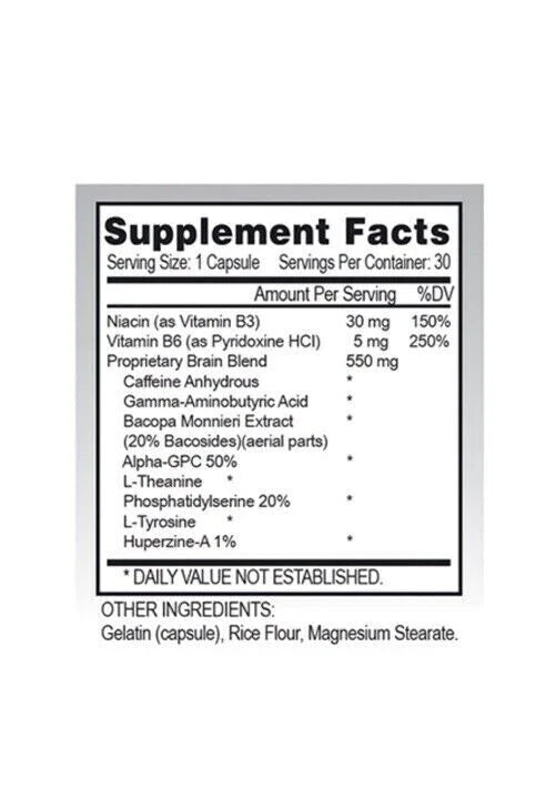 30 Capsules Brain Focus Supplement R593