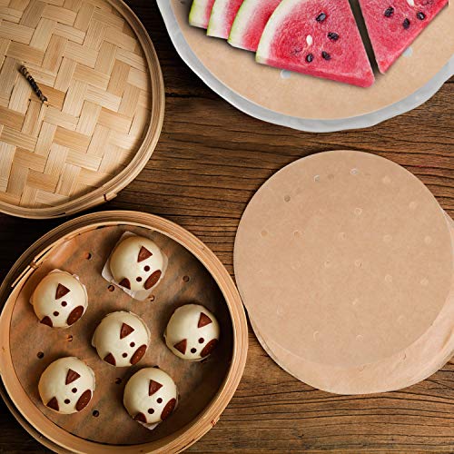 100pcs Non-stick Perforated Parchment Paper Air Fryer Liners I589828