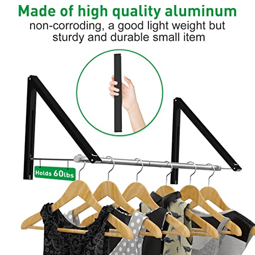 White Wall Mounted Folding Aluminum Clothes Drying Rack F756137