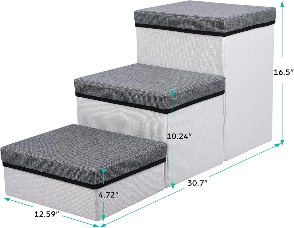 Grey 3 Step Folding Pet Stairs M561174